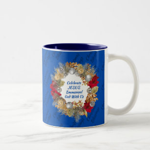 Taza Bicolor Navidades de Blue CELEBRATE JESUS