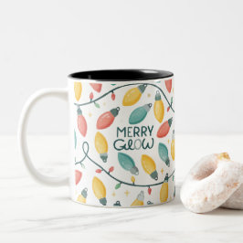 Taza Bicolor Navidades de brillo de mora lámpara de luz Mug pat