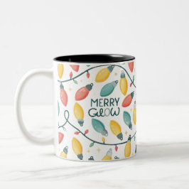Taza Bicolor Navidades de brillo de mora lámpara de luz Mug pat