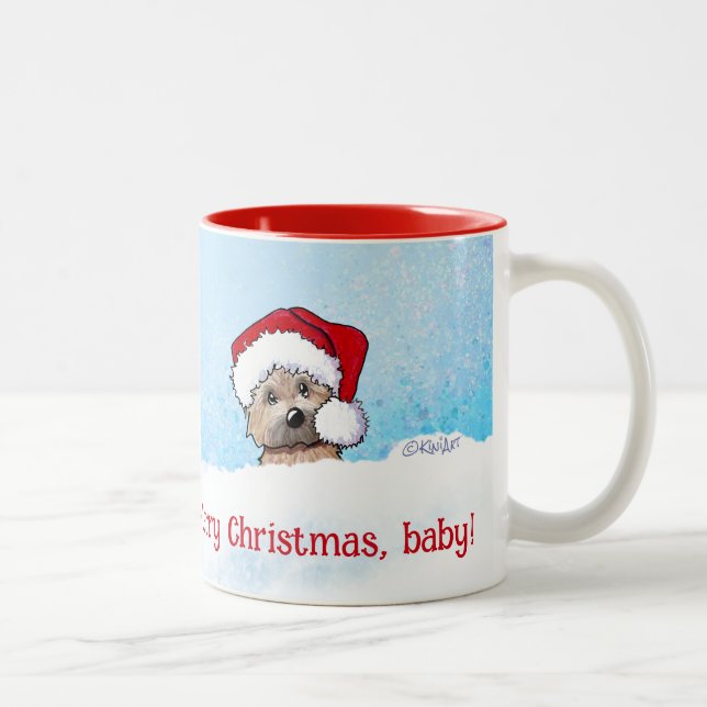 Taza Bicolor Navidades de Cairn Terrier de KiniArt (Derecha)