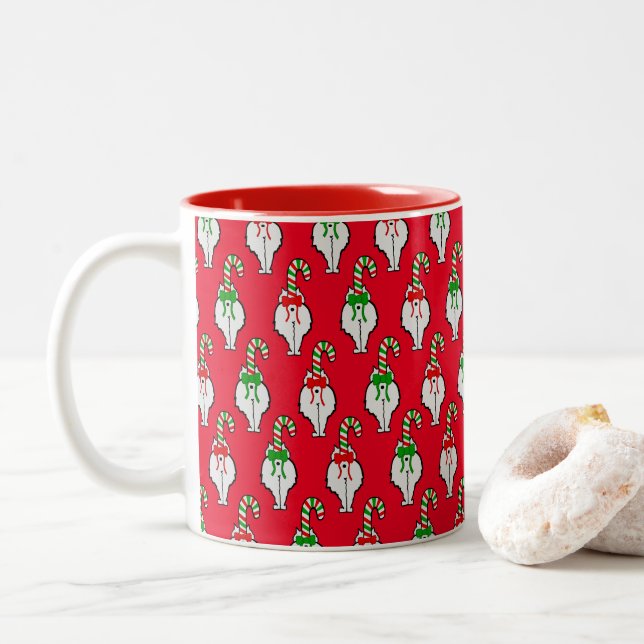 Taza Bicolor Navidades de Cat Butt (Con donut)