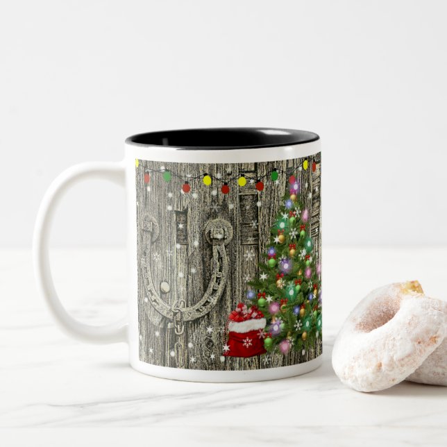 Taza Bicolor Navidades de Charm Country (Con donut)