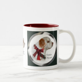Taza Bicolor Navidades de Clumber Spaniel Regalos