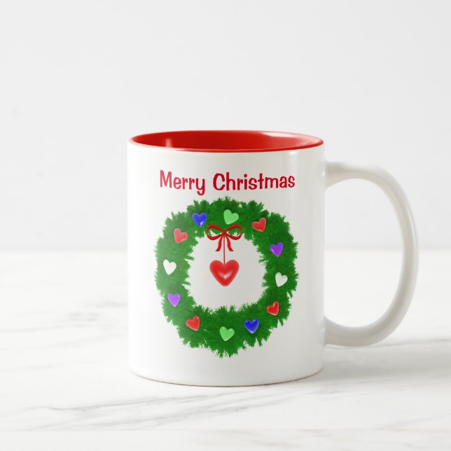 Taza Bicolor Navidades de Corazones (Derecha)