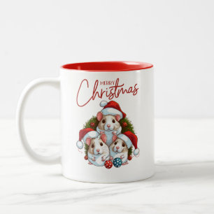 Taza Bicolor Navidades de Cute Hamster