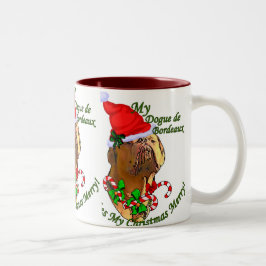 Taza Bicolor Navidades de Dogue de Bordeaux