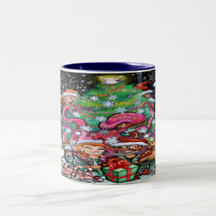 Taza Bicolor Navidades de dos tonos de café Mug