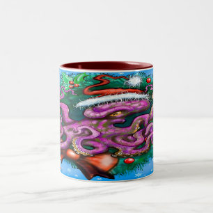 Taza Bicolor Navidades de dos tonos de café Mug