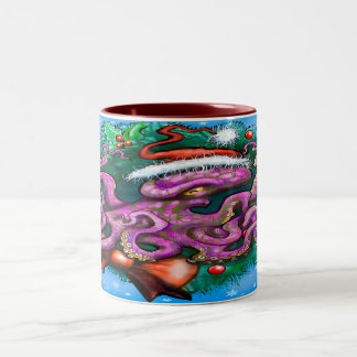Taza Bicolor Navidades de dos tonos de café Mug