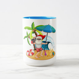 Taza Bicolor Navidades de dos tonos de café Mug