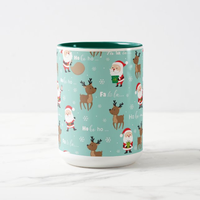 Taza Bicolor Navidades de dos tonos de café Mug (Centro)