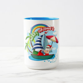 Taza Bicolor Navidades de dos tonos de café Mug