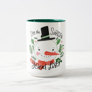 Taza Bicolor Navidades de dos tonos de café Mug