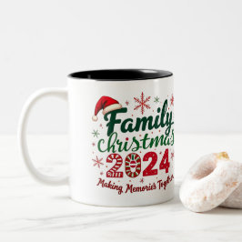 Taza Bicolor Navidades de familia 2024 Mug juntos creando Recue