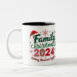 Taza Bicolor Navidades de familia 2024 Mug juntos creando Recue