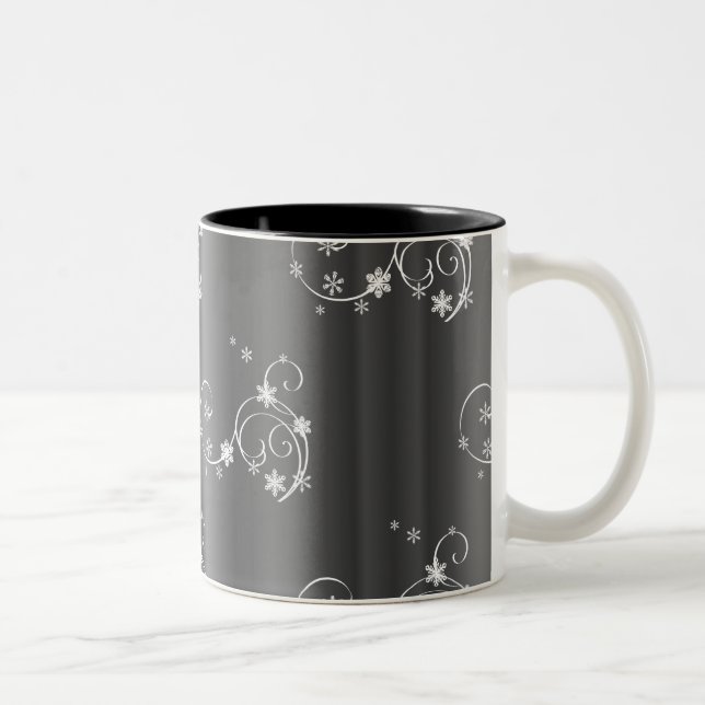 Taza Bicolor Navidades de gris metálico (Derecha)
