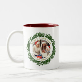 Taza Bicolor Navidades de guirnaldas simples y elegantes nombre