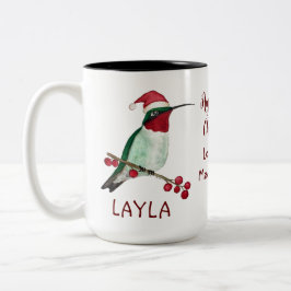Taza Bicolor Navidades de Hummingbird personalizado