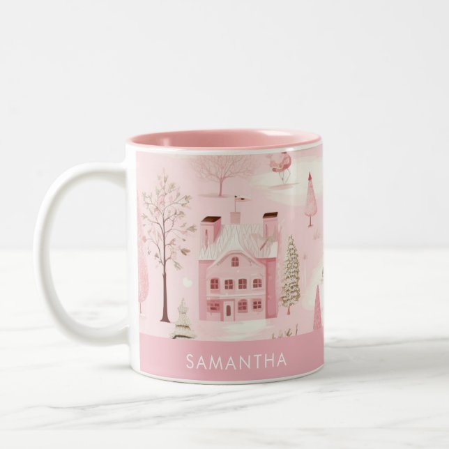 Taza Bicolor Navidades de invierno de Villa Rosa Mug (Izquierda)