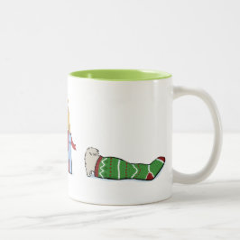 Taza Bicolor Navidades de Keeshond Puppies | Fiesta de Cute Kee