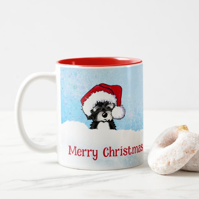 Taza Bicolor Navidades de KiniArt (Con donut)