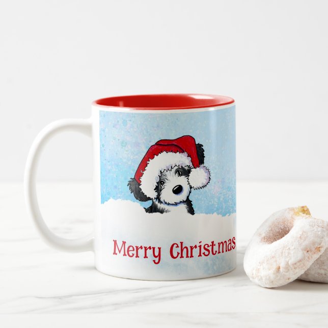 Taza Bicolor Navidades de KiniArt (Con donut)