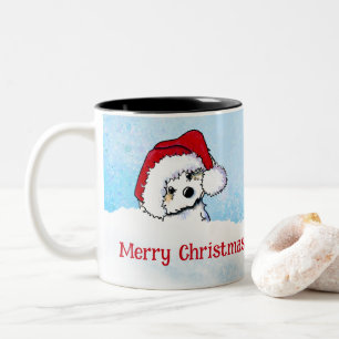 Taza Bicolor Navidades de KiniArt Havanese