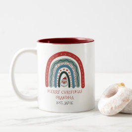 Taza Bicolor Navidades de la abuela con café de dos tonos