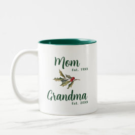 Taza Bicolor Navidades de la abuela Personalizado Keepsake