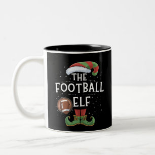 Taza Bicolor Navidades de la Familia Elf de Fútbol Americano