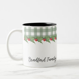 Taza Bicolor Navidades de la familia Green Buffalo Plaid