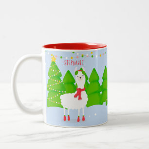 Taza Bicolor Navidades de Llama festiva