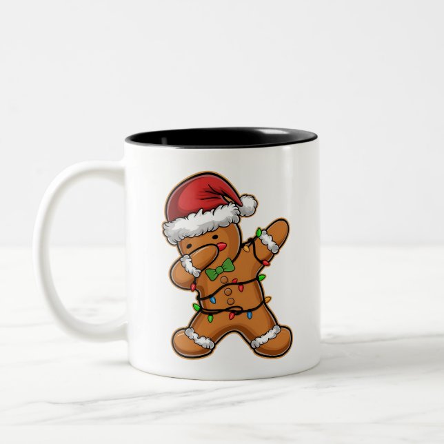 Taza Bicolor Navidades de luz de árbol de jengibre (Izquierda)