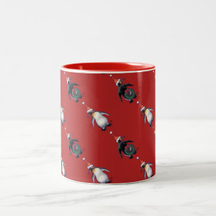 Taza Bicolor Navidades de Penguin