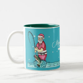 Taza Bicolor Navidades de pesca de bajura