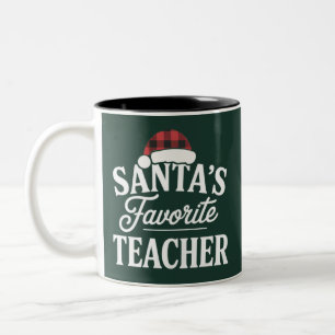 Taza Bicolor Navidades de profesores favoritos de Santa Claus e