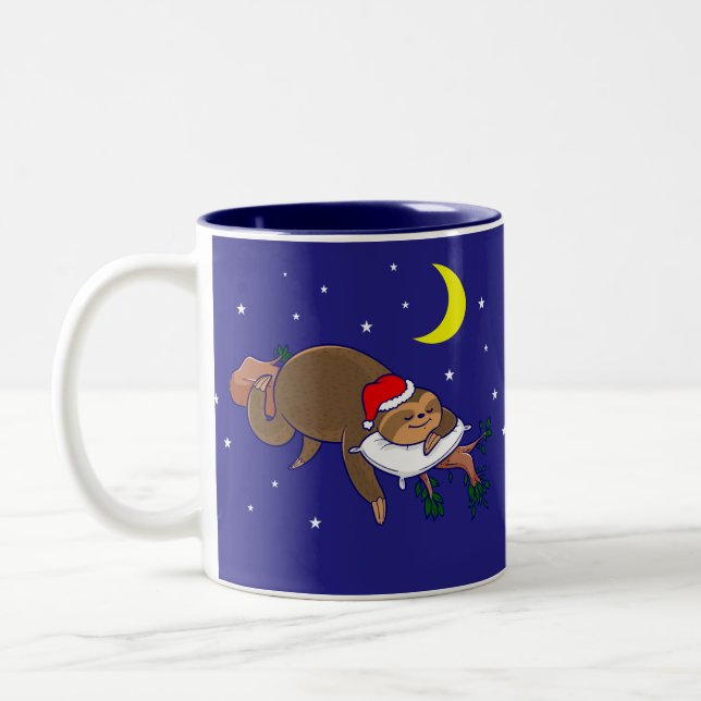 Taza Bicolor navidades de santa claus sloth (Izquierda)