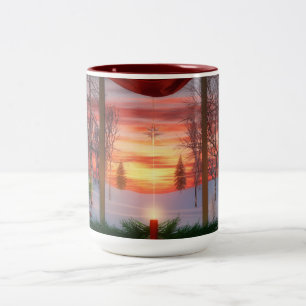 Taza Bicolor Navidades de verano del cielo