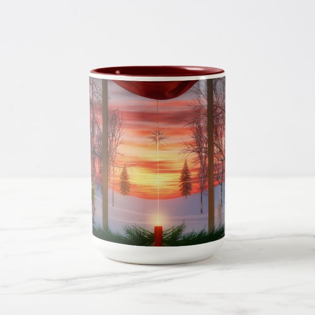 Taza Bicolor Navidades de verano del cielo (Centro)