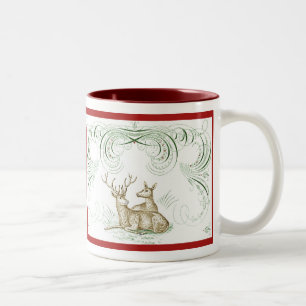 Taza Bicolor Navidades Deer