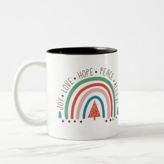 Taza Bicolor Navidades del Boho Iris Mug | Alegría la esperanza