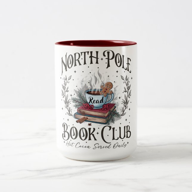 Taza Bicolor Navidades del North Pole Book Club (Centro)