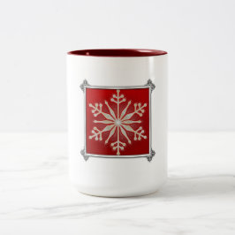 Taza Bicolor Navidades del Personalizable de diseño de copos de