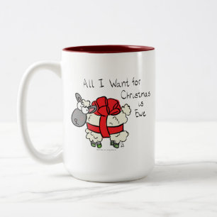 Taza Bicolor Navidades divertidos Personalizado ovino
