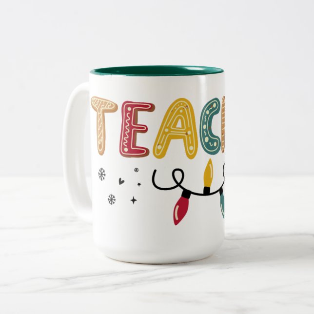 Taza Bicolor Navidades docentes (Anverso izquierdo)
