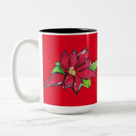 Taza Bicolor Navidades Eve Flower