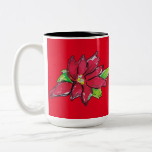 Taza Bicolor Navidades Eve Flower