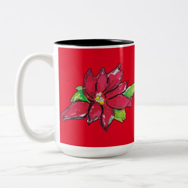 Taza Bicolor Navidades Eve Flower (Izquierda)