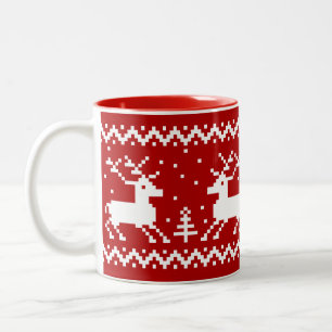 Taza Bicolor Navidades FairIsle Coffer Mug