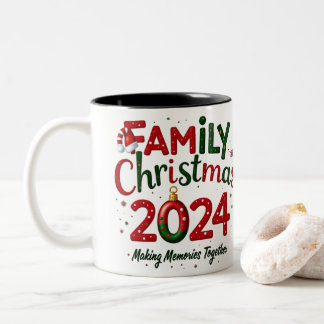 Taza Bicolor Navidades familiares 2024 Mug Haciendo Recuerdos